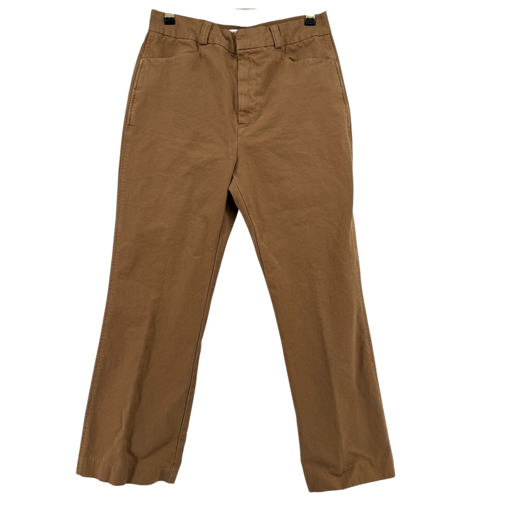 RE/DONE Washed Camel High Rise Straight Leg 70's Trousers Size 27 421-20W07T Tan